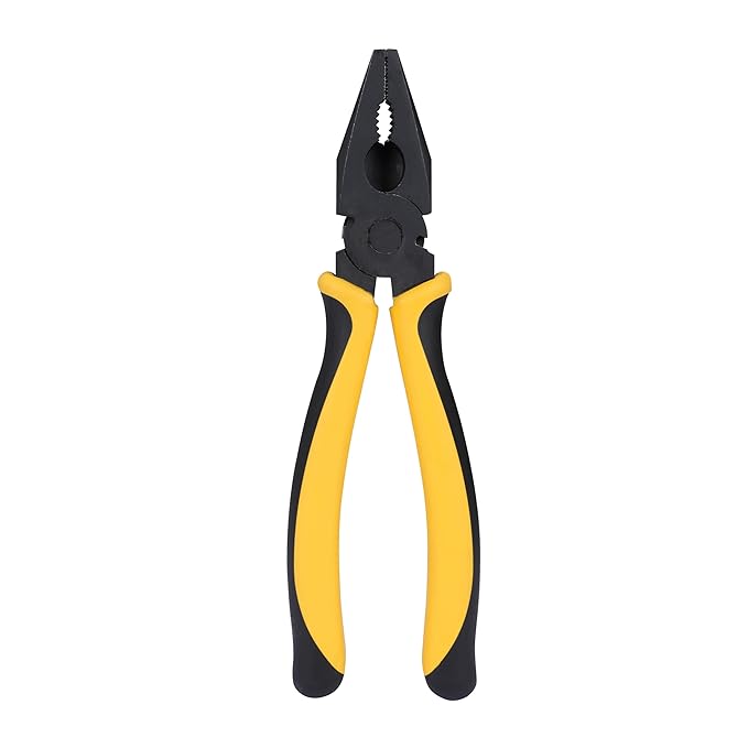 Sturdy Steel Combination Plier | Anti-Rust | Wire Cutting, Gripping & Holding | Yellow & Black