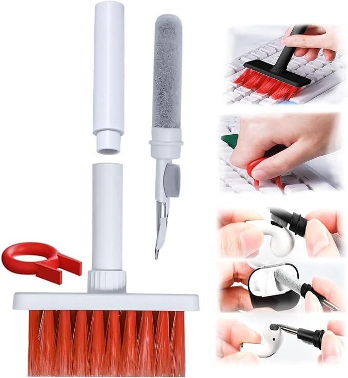 5-in-1 Multi-Function Laptop & Gadget Cleaning Kit | Keyboard Brush, Gap Duster, Keycap Puller, Earphone Cleaner