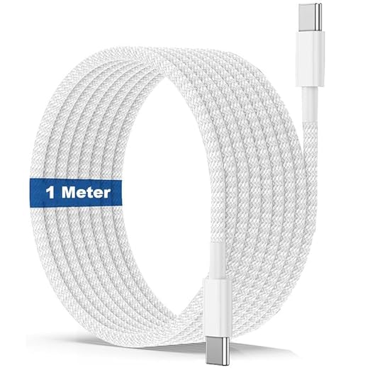 Nylon Braided USB Type-C to Type-C Cable – Apple MFi Certified, 1m, Fast PD Charging