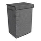 Foldable Laundry Basket with Lid &amp; Handle – 75L, Non-Woven Cloth (Black)