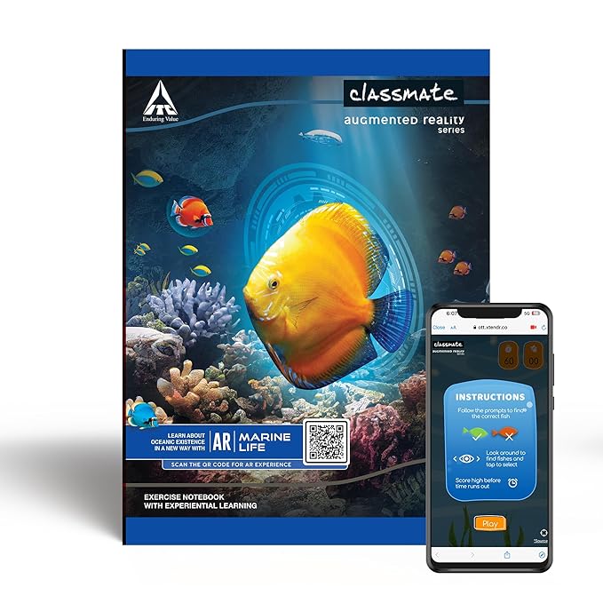 Classmate Short Size Notebook – Pack of 4 (140 Pages, Single Line, 24cm x 18cm)