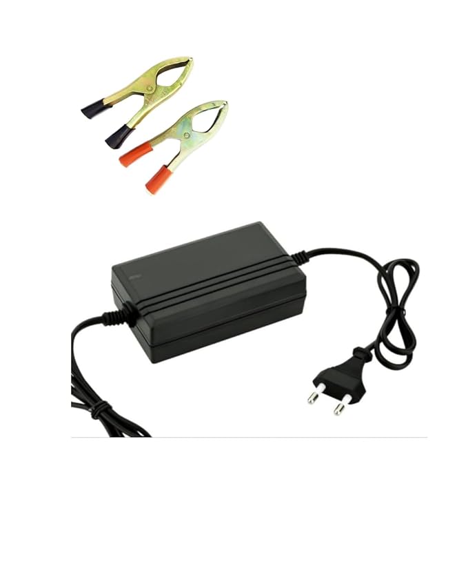 12V Battery Charger Adapter – 14V, 1.7A DC SMPS with Clips (Pack of 1)