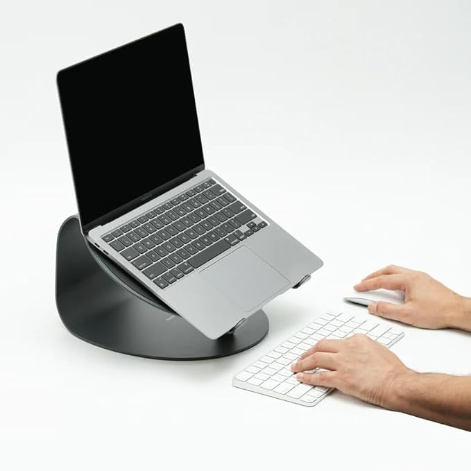 Laptop Station Graphite | Tall Laptop Tabletop Stand |