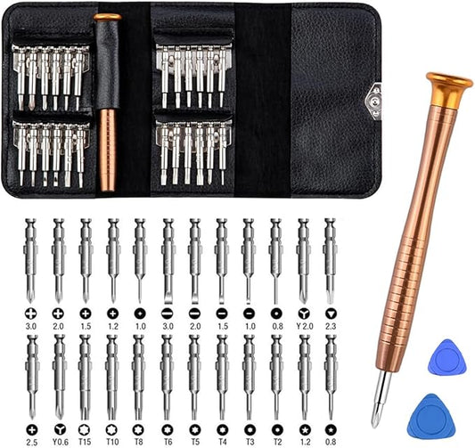 27-in-1 Precision Screwdriver Set Multi-Pocket Repair Tool Kit for Mobiles, Laptops