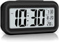 Digital Alarm Clock – Automatic Sensor, Date &amp; Temperature Display (Black)