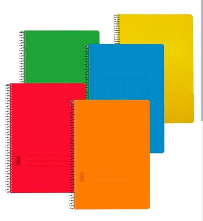 Spiral Notebook – A4 Size, 1500 Pages, Waterproof Cover, Pack of 6