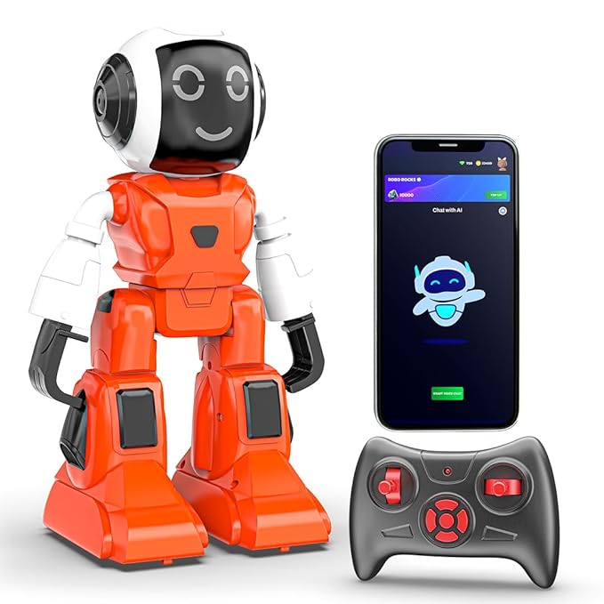 Moonwalker Smart Interactive Chat-GPT AI Robot Toy – Red