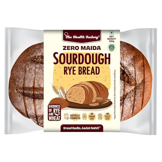 The Health Factory Sourdough Rye Bread – 330g | Zero Maida |