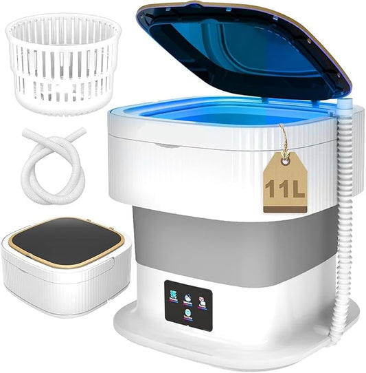 Semi-Automatic Mini Washing Machine – 2kg, Top Loading with Cloth Dryer