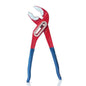 &nbsp;250mm Box Joint Water Pump Plier | Alloy Steel | Drop Forged with Epoxy Dip Sleeve | Induction Hardened Jaws | Red &amp; Blue