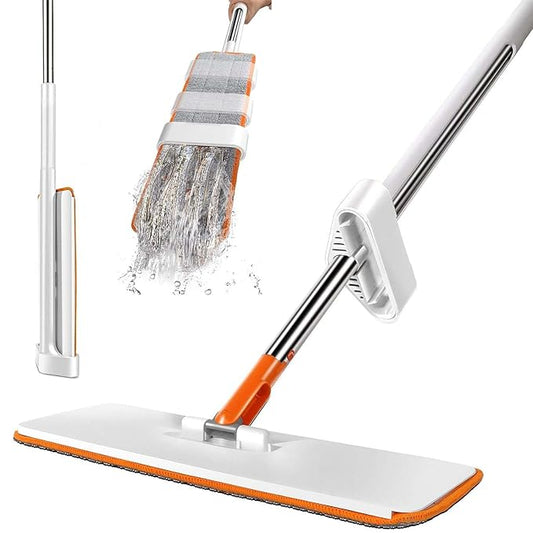 Raggle Flat Microfiber Magic Mop – Home Hands-Free Squeeze Mop