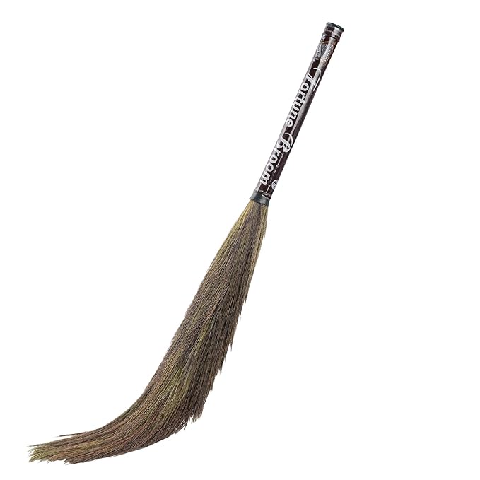 Rooster Broom Phool Jhadu – Natural Mizoram Grass, Heavy Duty (17.3 Inches)