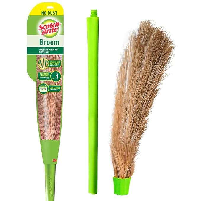Scotch-Brite No-Dust Broom – Long Handle (Multi-Use)