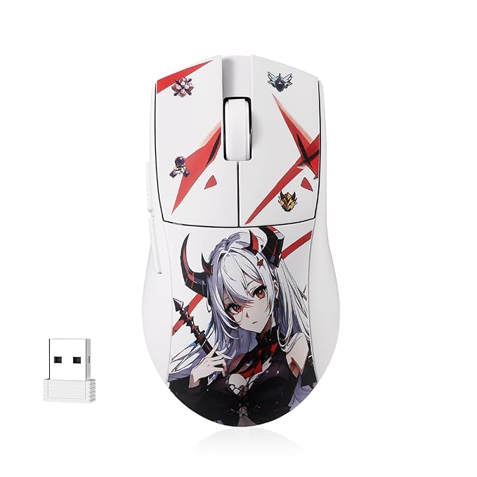 Anime Gaming Mouse – 42g Ultra-Light, 26K DPI, Ergonomic Design