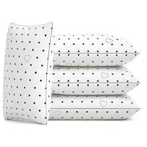 Cotton Microfiber Pillow Set – 4 Pieces, Standard Size (16 x 24 Inches)