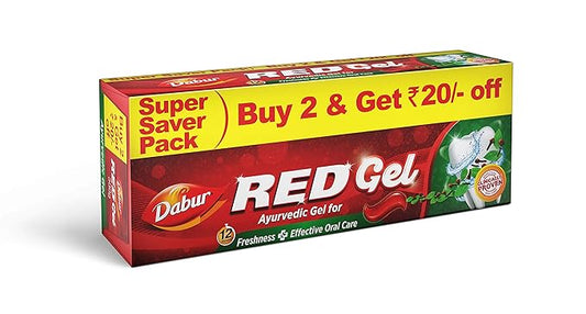 Dabur Red Gel Ayurvedic Toothpaste – 300g (150g x 2, Pack of 2)