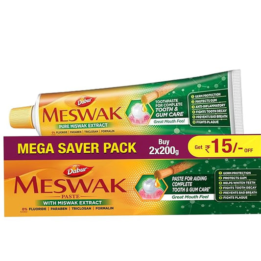 Dabur Meswak Complete Oral Care Toothpaste – 400g (200g x 2, Pack of 2)