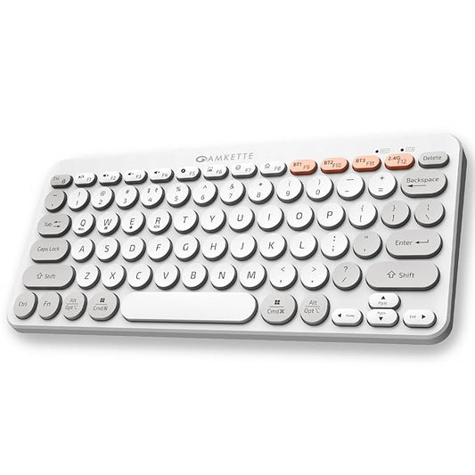 Optimus BT 4-in-1 Multi-Device Wireless Keyboard – Bluetooth, Dual OS Layout (White)