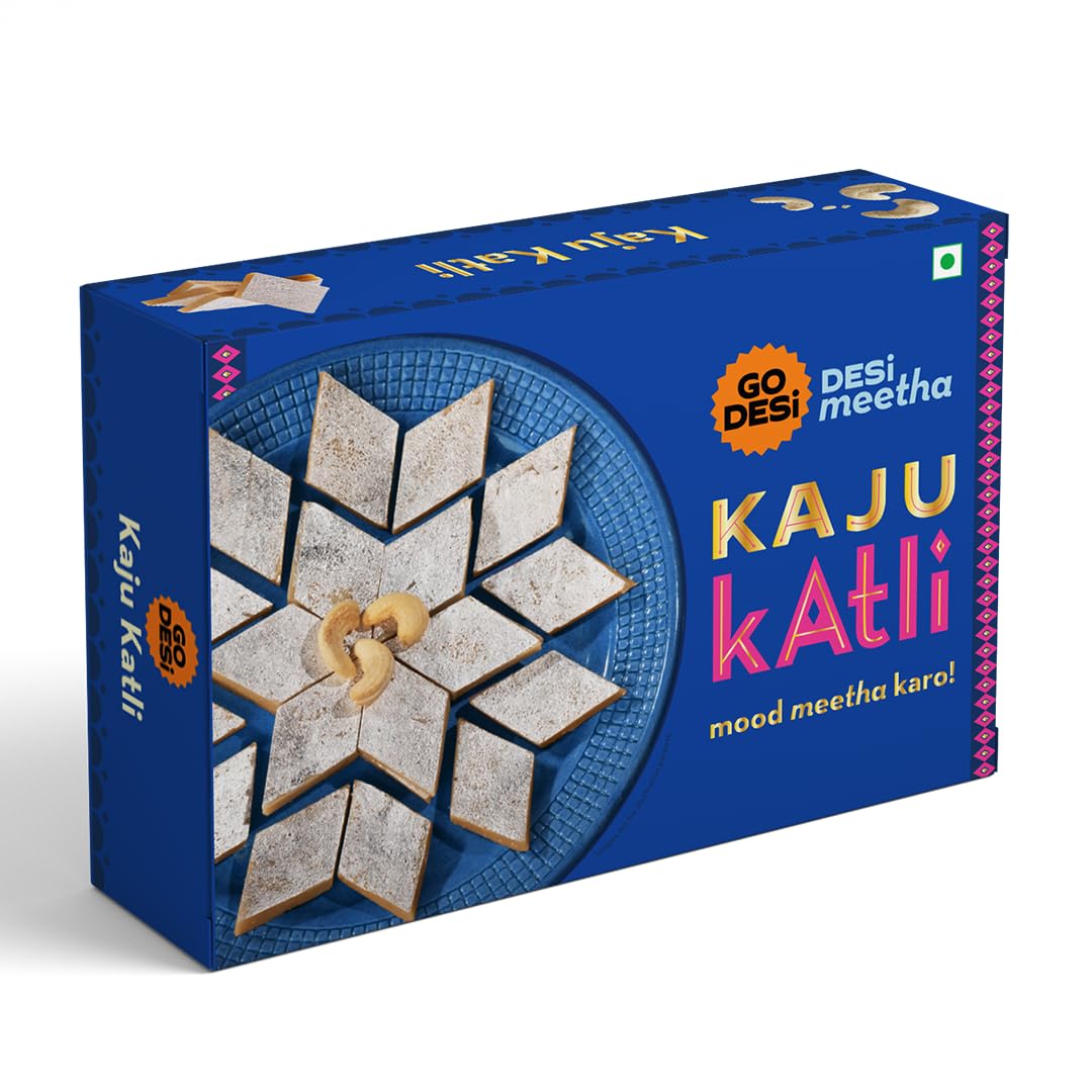 GO DESi Kaju Katli – 400 g | Indian Sweets Gift Pack