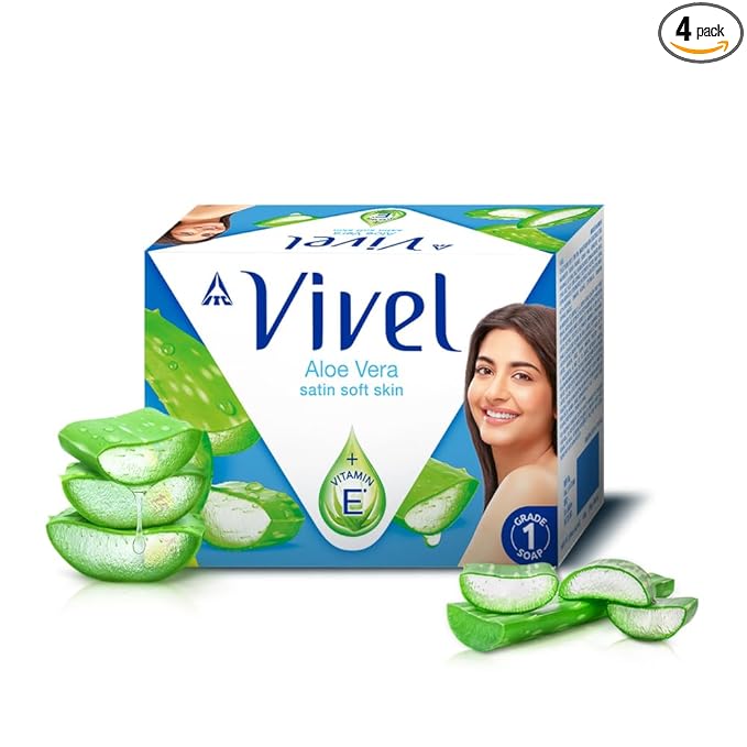 Vivel Aloe Vera Bathing Soap – 150g x 4 Pack (600g)