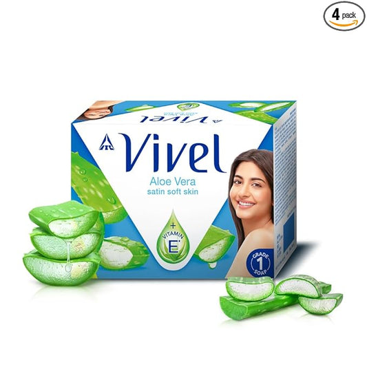 Vivel Aloe Vera Bathing Soap – 150g x 4 Pack (600g)