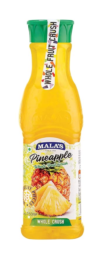 Mala's Whole Crush Pineapple Juice | 750ml Bottle