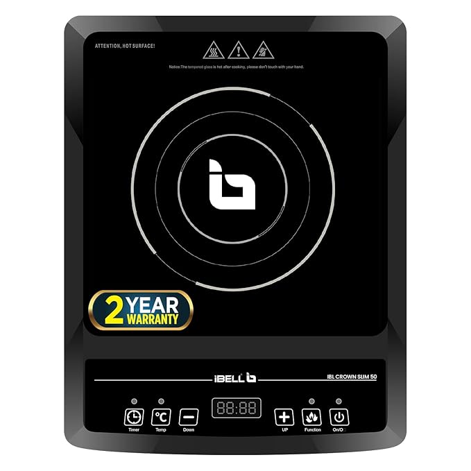 IBELL SLIM50 Induction Cooktop – 2000W, Black