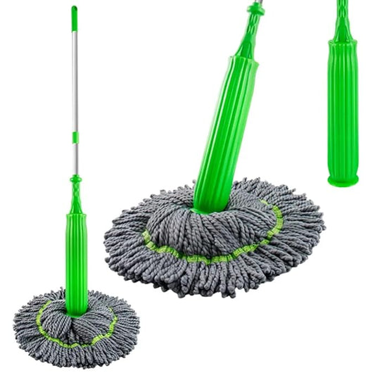 2-in-1 Self-Wringing Floor Mop – 360° Rotatable Wet &amp; Dry Cleaning (Green)