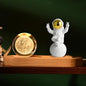 3D Crystal Moon Lamp – Engraved LED Light with Astronaut (USB-Powered, Wooden Base