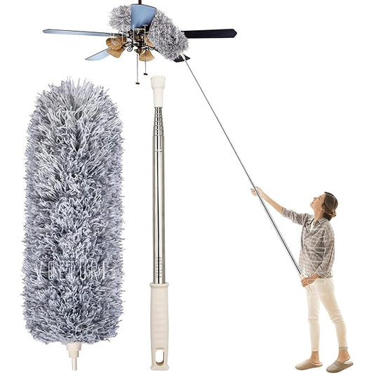 Microfiber Feather Duster – Bendable &amp; Extendable with 100-Inch Pole (Standard)