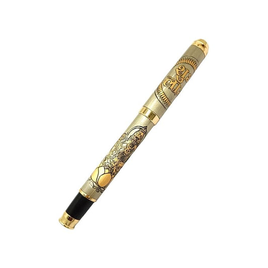 Laxmi Ji Etched Premium Brass Roller Pen – Diwali Special Edition