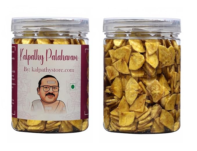 Kalpathy Store | Premium Kerala Banana Chips Four Cuts in Coconut Oil | Sadya Style (150g)
