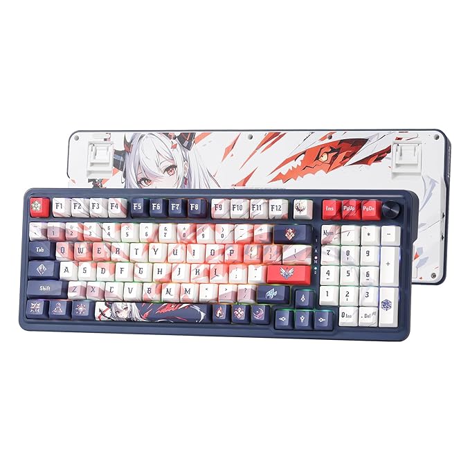 98 Keys Wireless Gasket RGB Gaming Keyboard – Anime Mechanical Edition