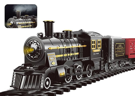 Classic Battery-Operated Train Toy – 100cm Track Set with Lights &amp; Sounds