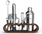Stainless Steel Cocktail Shaker Gift Set with Stand – 10-Piece Bartender Kit
