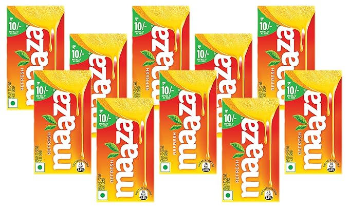 Maaza Mango Drink – Original Flavour, 135ml Tetra Pack (Pack of 10)
