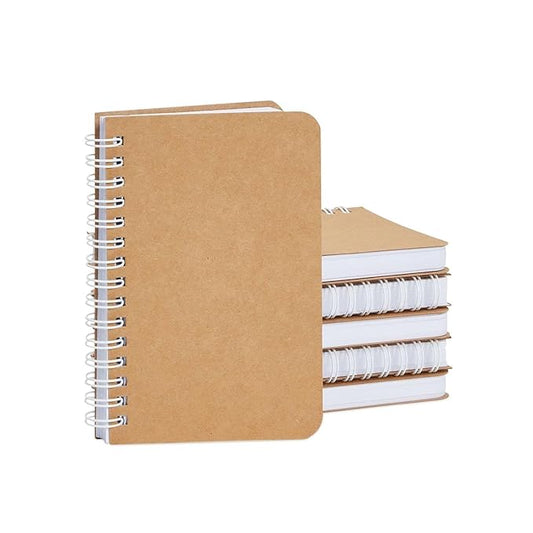 Eco-Friendly Pocket Notepad – Blank, 50–100 Pages, Pack of 6