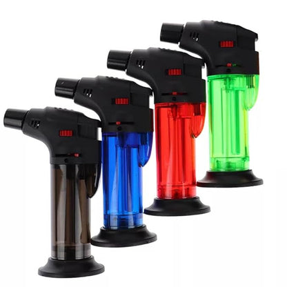 Gas Lighter – Windproof Jet Blow Torch for Kitchen &amp; Outdoor Use (Multicolor, Pack of 1)