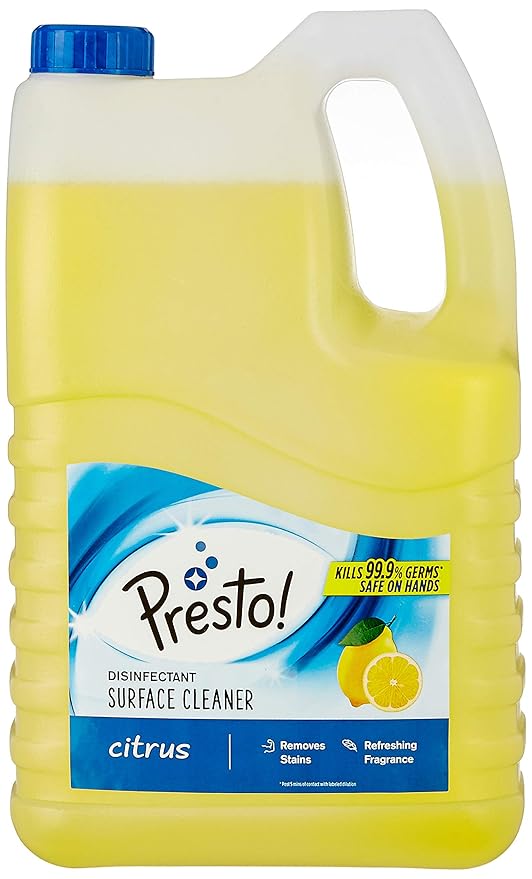 Presto! Disinfectant Surface &amp; Floor Cleaner – Citrus, 5 Litre