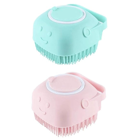 WAZDORF Body Scrubber with Soap Dispenser Brush – Pack of 2