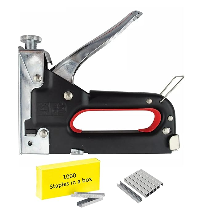 Heavy Duty Metal Staple Gun 3-in-1 with 1000 Staples